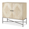Hogarth 2 Door Blonde Wood Accent Cabinet by Mercana at Eve Furniture
