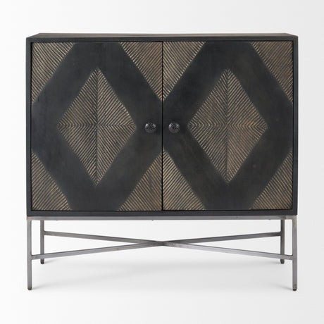 Hogarth 2 Door Dark Accent Cabinet by Mercana at Eve Furniture