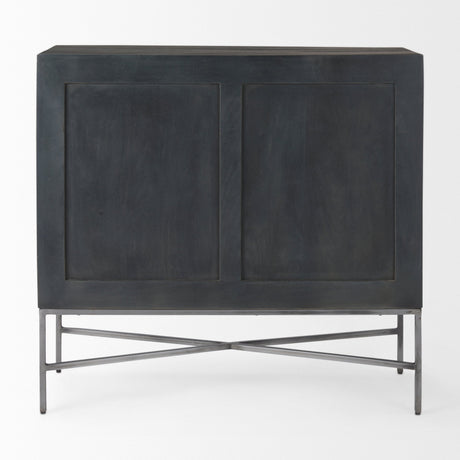 Hogarth 2 Door Dark Accent Cabinet by Mercana at Eve Furniture
