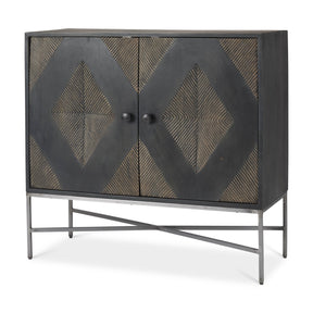 Hogarth 2 Door Dark Accent Cabinet by Mercana at Eve Furniture