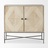 Hogarth 36.0L x 16.0W x 34.0H 2 Door Blonde Wood Accent Cabinet by Mercana at Eve Furniture