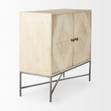 Hogarth 36.0L x 16.0W x 34.0H 2 Door Blonde Wood Accent Cabinet by Mercana at Eve Furniture