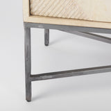 Hogarth 36.0L x 16.0W x 34.0H 2 Door Blonde Wood Accent Cabinet by Mercana at Eve Furniture