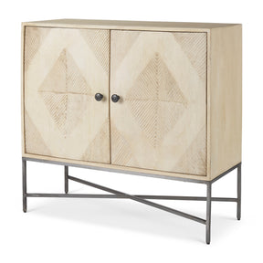 Hogarth 36.0L x 16.0W x 34.0H 2 Door Blonde Wood Accent Cabinet by Mercana at Eve Furniture