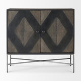 Hogarth 36.0L x 16.0W x 34.0H 2 Door Dark Accent Cabinet by Mercana at Eve Furniture