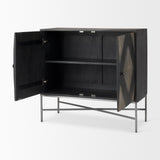 Hogarth 36.0L x 16.0W x 34.0H 2 Door Dark Accent Cabinet by Mercana at Eve Furniture