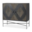 Hogarth 36.0L x 16.0W x 34.0H 2 Door Dark Accent Cabinet by Mercana at Eve Furniture