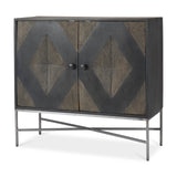 Hogarth 36.0L x 16.0W x 34.0H 2 Door Dark Accent Cabinet by Mercana at Eve Furniture