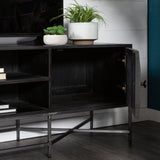Hogarth I Dark Brown Solid Wood TV Stand Media Console with Storage by Mercana at Eve Furniture