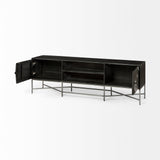 Hogarth I Dark Brown Solid Wood TV Stand Media Console with Storage by Mercana at Eve Furniture