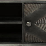 Hogarth I Dark Brown Solid Wood TV Stand Media Console with Storage by Mercana at Eve Furniture