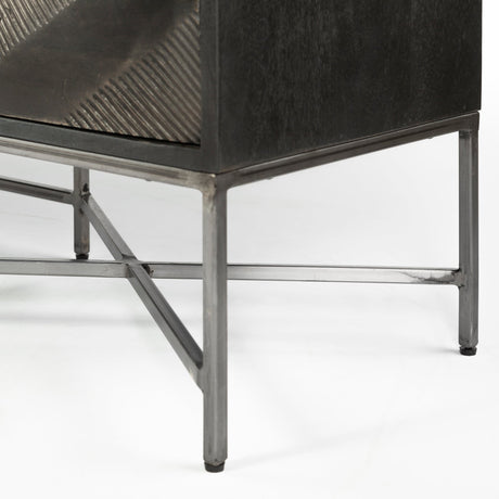 Hogarth I Dark Brown Solid Wood TV Stand Media Console with Storage by Mercana at Eve Furniture