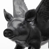 Hogbadi Set of 2 Black Flying Pigs by Mercana at Eve Furniture
