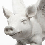 Hogbadi Set of 2 White Flying Pigs by Mercana at Eve Furniture