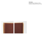 Holden Queen Upholstered Bedframe | Shelter Headboard | Burgundy Performance Fabric by Mercana at Eve Furniture