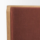 Holden Queen Upholstered Bedframe | Shelter Headboard | Burgundy Performance Fabric by Mercana at Eve Furniture