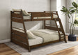 Holden Walnut Wood Veneer Twin Over Full Bunk Bed by Coaster at Eve Furniture