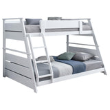 Holden White Wood Veneer Twin Over Full Bunk Bed by Coaster at Eve Furniture