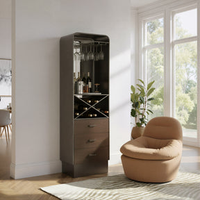 Hole Bronze Bar Cabinet by Zuomod at Eve Furniture