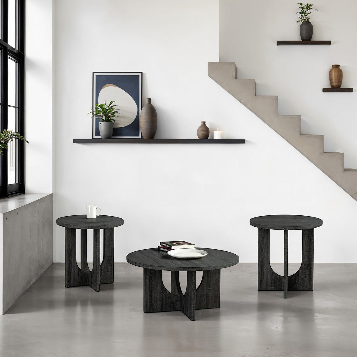 Holen Gray 3-Piece Occasional Table Set by Furniture of America at Eve Furniture