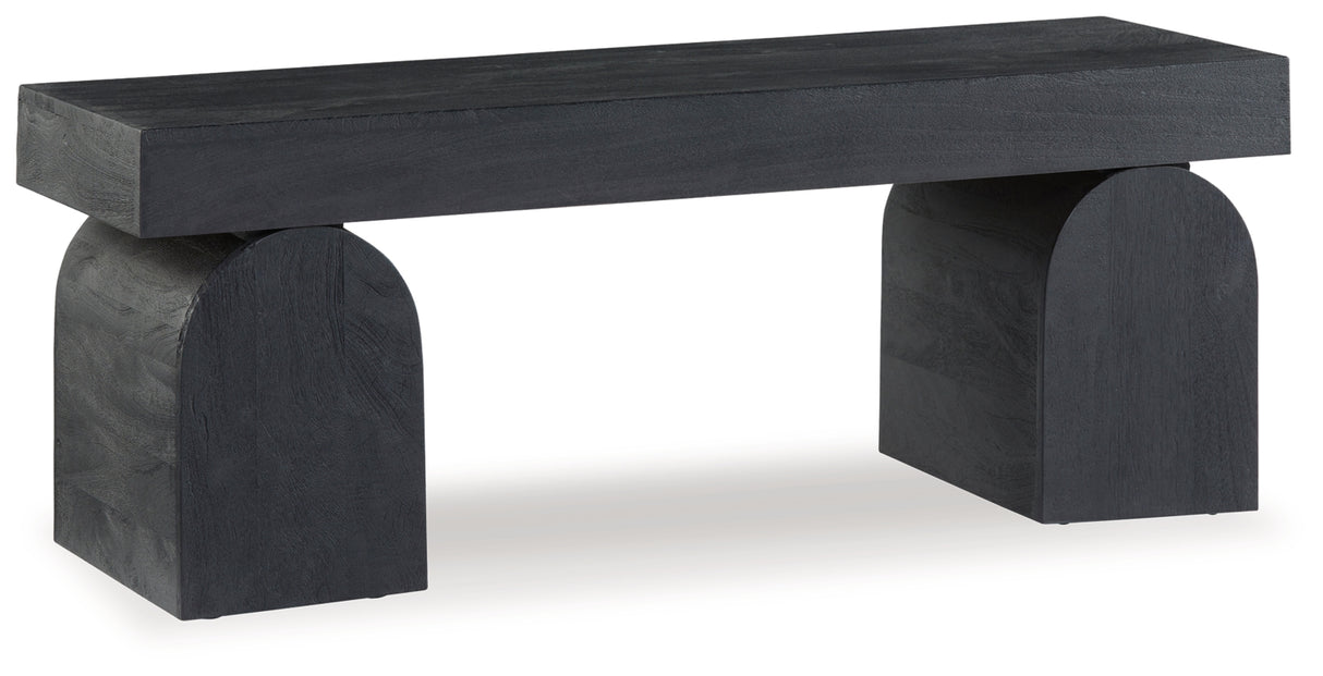 Holgrove Black Accent Bench by Ashley at Eve Furniture