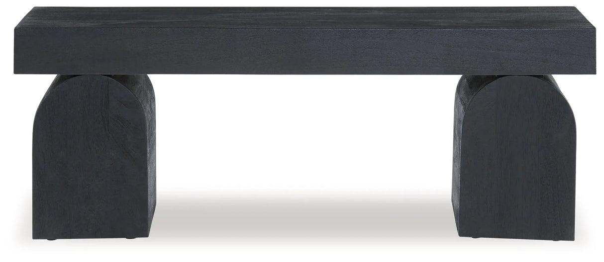 Holgrove Black Accent Bench by Ashley at Eve Furniture