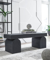 Holgrove Black Accent Bench by Ashley at Eve Furniture