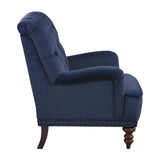 Holland Park Dark Blue Velvet Accent Chair by Homelegance at Eve Furniture
