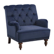Holland Park Dark Blue Velvet Accent Chair by Homelegance at Eve Furniture