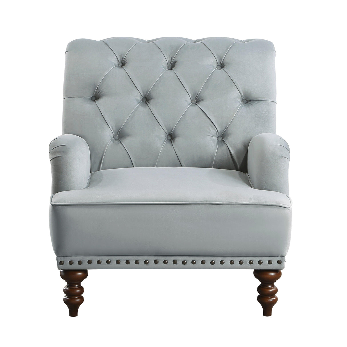 Holland Park Gray Velvet Accent Chair by Homelegance at Eve Furniture