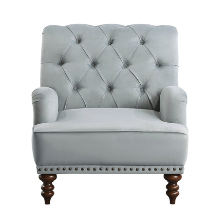 Holland Park Gray Velvet Accent Chair by Homelegance at Eve Furniture