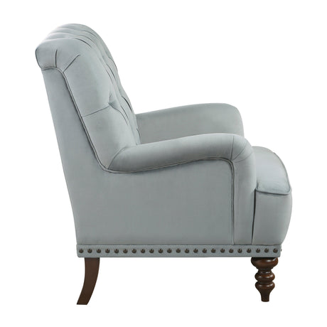 Holland Park Gray Velvet Accent Chair by Homelegance at Eve Furniture