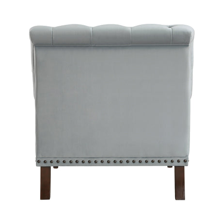 Holland Park Gray Velvet Accent Chair by Homelegance at Eve Furniture