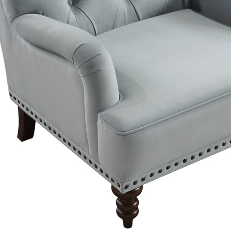 Holland Park Gray Velvet Accent Chair by Homelegance at Eve Furniture
