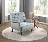 Holland Park Gray Velvet Accent Chair by Homelegance at Eve Furniture
