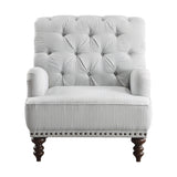 Holland Park Gray/White Accent Chair by Homelegance at Eve Furniture