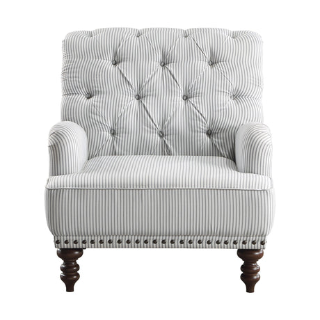 Holland Park Gray/White Accent Chair by Homelegance at Eve Furniture