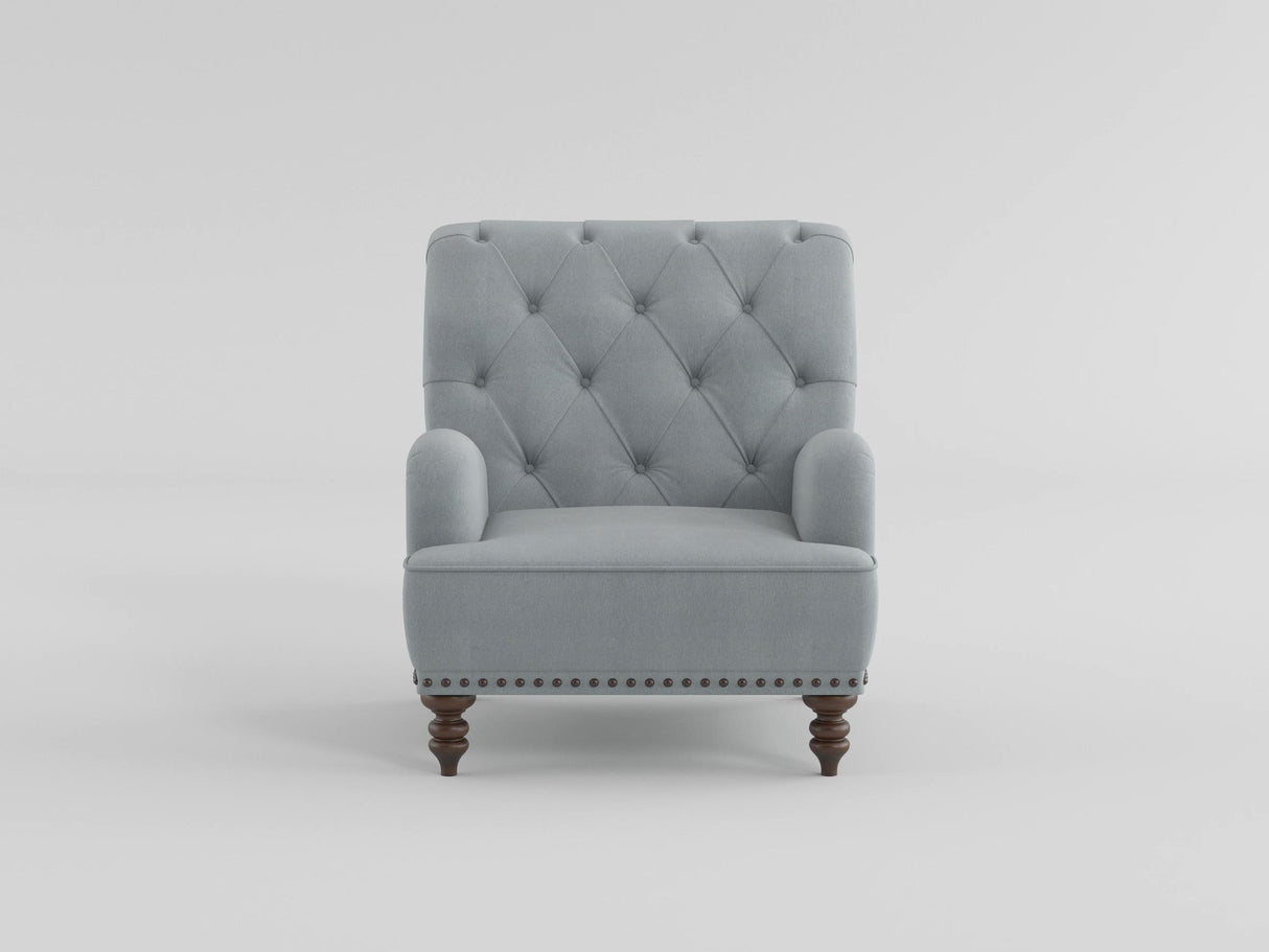 Holland Park Gray/White Accent Chair by Homelegance at Eve Furniture