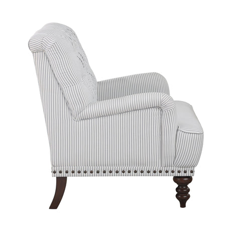 Holland Park Gray/White Accent Chair by Homelegance at Eve Furniture