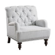 Holland Park Gray/White Accent Chair by Homelegance at Eve Furniture