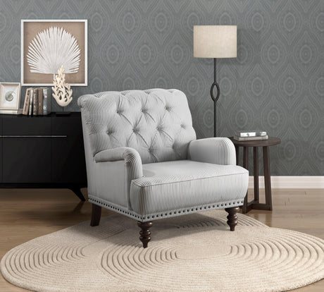 Holland Park Gray/White Accent Chair by Homelegance at Eve Furniture