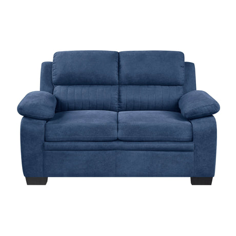 Holleman Blue Loveseat by Homelegance at Eve Furniture