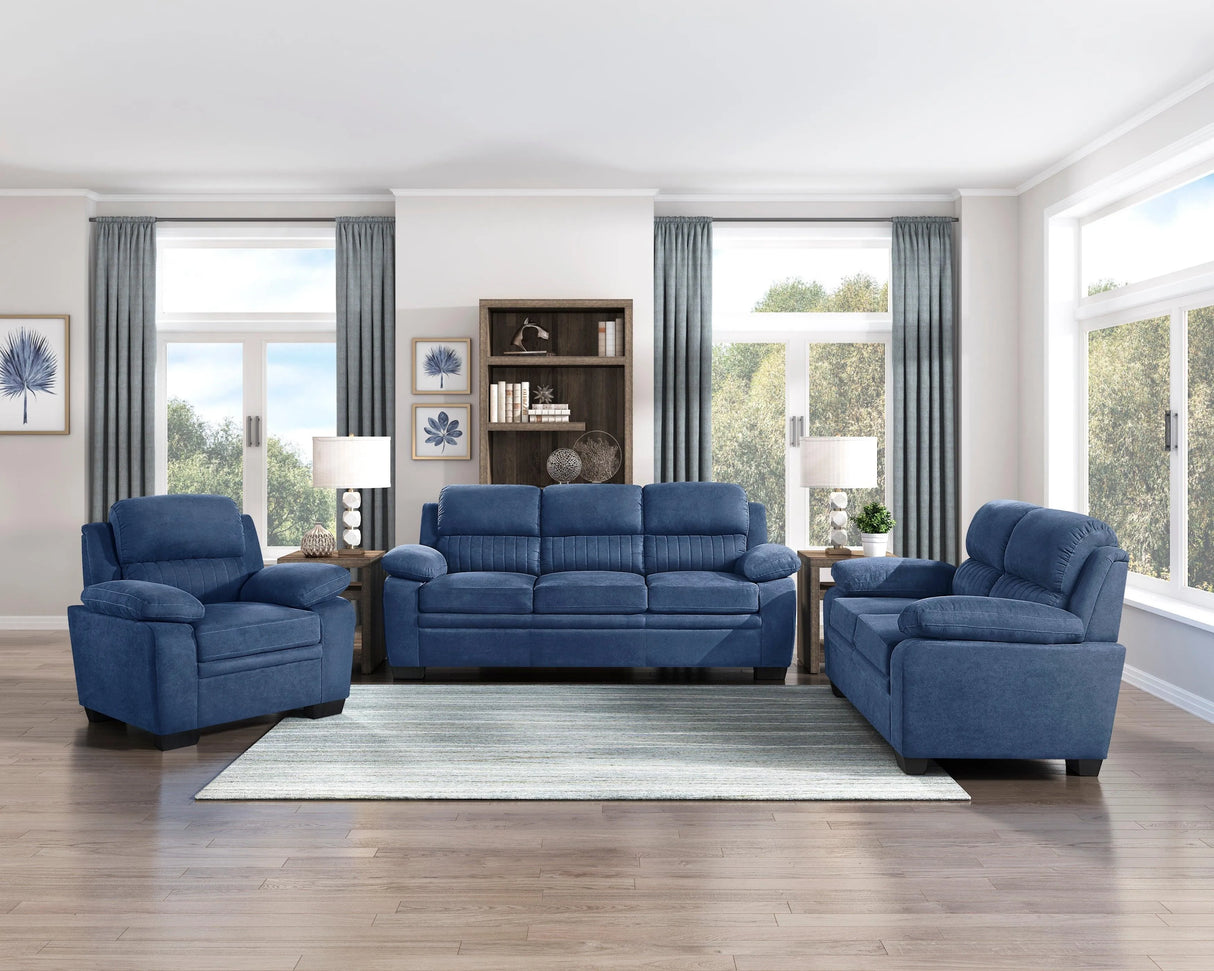 Holleman Blue Sofa by Homelegance at Eve Furniture