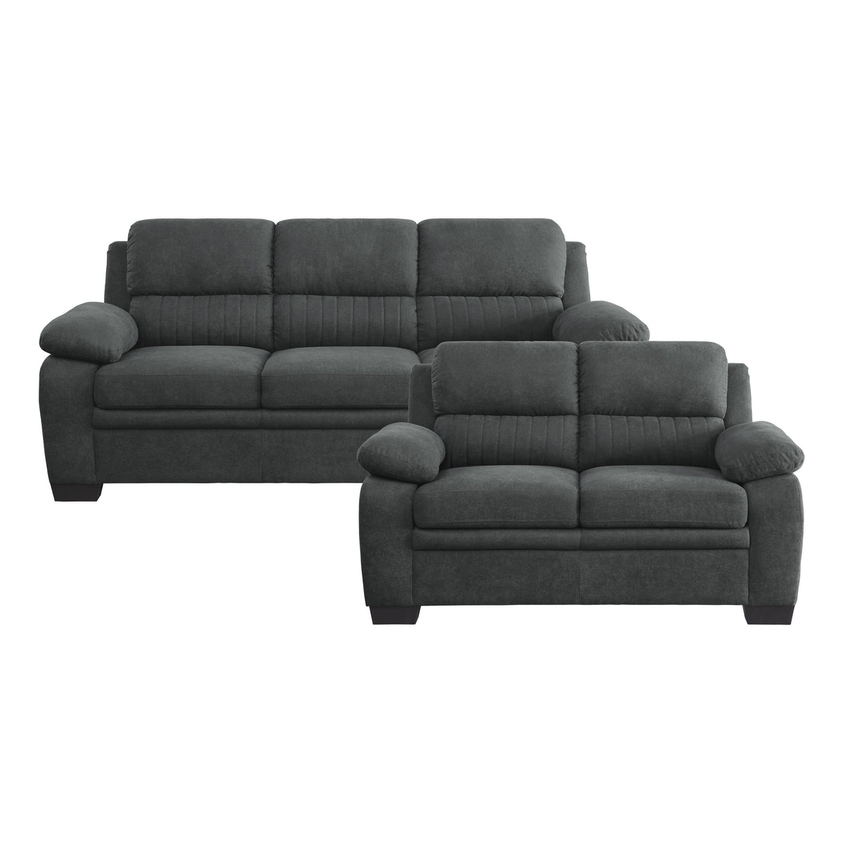 Holleman Dark Gray 2-Piece Living Room Set by Homelegance at Eve Furniture
