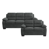 Holleman Dark Gray 2-Piece Living Room Set by Homelegance at Eve Furniture