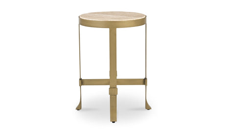 Holli Side Table Travertine by Moe's Home at Eve Furniture