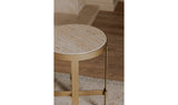 Holli Side Table Travertine by Moe's Home at Eve Furniture