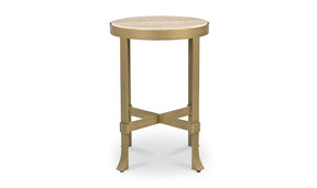 Holli Side Table Travertine by Moe's Home at Eve Furniture
