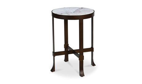 Holli Side Table White Marble by Moe's Home at Eve Furniture