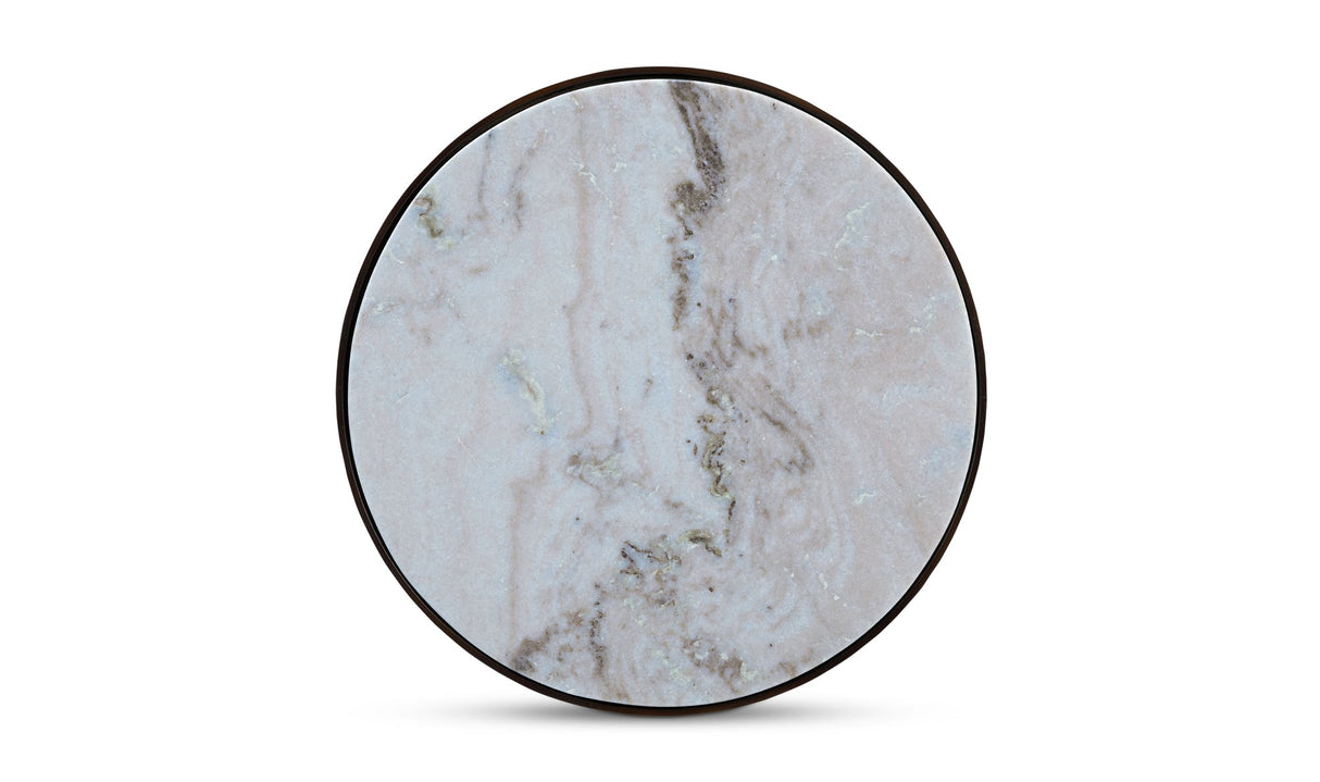 Holli Side Table White Marble by Moe's Home at Eve Furniture